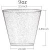 imageWDF 200 Pack Colorful Plastic Cups Disposable  include 50 Pink Blue Green Yellow Colorful Plastic Cups For Party Baby Shower WeddingSilver Glitter 200Count