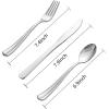 imageWDF 300 Pieces Silver Plastic Silverware  Plastic Silverware Heavy Duty  100 Forks 100 Knives 100 Spoons  Disposable Silver Cutlery Perfect for PartyWeddingSilver  Modern  500PCS