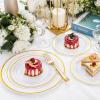 imageWDF 300 Pieces Silver Plastic Silverware  Plastic Silverware Heavy Duty  100 Forks 100 Knives 100 Spoons  Disposable Silver Cutlery Perfect for PartyWeddingGold  Modern