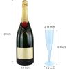 imageWDF 36 Pack Clear Blue Plastic Champagne Flutes  7OZ Blue Champagne Flutes Plastic Champagne Glasses Disposable for Party ampamp WeddingClear Blue