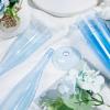 imageWDF 36 Pack Clear Blue Plastic Champagne Flutes  7OZ Blue Champagne Flutes Plastic Champagne Glasses Disposable for Party ampamp WeddingClear Blue
