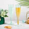 imageWDF 36 Pack Clear Blue Plastic Champagne Flutes  7OZ Blue Champagne Flutes Plastic Champagne Glasses Disposable for Party ampamp WeddingClear Green