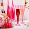 imageWDF 36 Pack Clear Blue Plastic Champagne Flutes  7OZ Blue Champagne Flutes Plastic Champagne Glasses Disposable for Party ampamp WeddingClear Pink