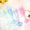 imageWDF 36 Pack Clear Blue Plastic Champagne Flutes  7OZ Blue Champagne Flutes Plastic Champagne Glasses Disposable for Party ampamp WeddingColorful