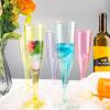 imageWDF 36 Pack Clear Blue Plastic Champagne Flutes  7OZ Blue Champagne Flutes Plastic Champagne Glasses Disposable for Party ampamp WeddingColorful