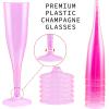 imageWDF 36 Pack Clear Blue Plastic Champagne Flutes  7OZ Blue Champagne Flutes Plastic Champagne Glasses Disposable for Party ampamp WeddingColorful