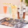 imageWDF 36 Pack Clear Blue Plastic Champagne Flutes  7OZ Blue Champagne Flutes Plastic Champagne Glasses Disposable for Party ampamp WeddingGold Glitter