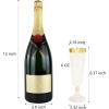 imageWDF 36 Pack Clear Blue Plastic Champagne Flutes  7OZ Blue Champagne Flutes Plastic Champagne Glasses Disposable for Party ampamp WeddingGold Glitter