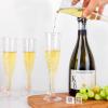 imageWDF 36 Pack Clear Blue Plastic Champagne Flutes  7OZ Blue Champagne Flutes Plastic Champagne Glasses Disposable for Party ampamp WeddingSilver