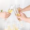 imageWDF 36 Pack Clear Blue Plastic Champagne Flutes  7OZ Blue Champagne Flutes Plastic Champagne Glasses Disposable for Party ampamp WeddingSilver