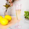 imageWDF 36 Pack Pink Glitter Plastic Champagne Flutes  7OZ Disposable Pink Glasses Glitter Champagne Flutes Plastic for Party ampamp WeddingPink