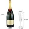 imageWDF 36 Pack Pink Glitter Plastic Champagne Flutes  7OZ Disposable Pink Glasses Glitter Champagne Flutes Plastic for Party ampamp WeddingSilver