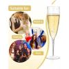 imageWDF 36PCS Clear Champagne Flutes Plastic  6 OZ Clear Disposable Champagne Flutes Party Supplies for WeddingBirthdayPartiesClear