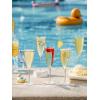 imageWDF 36PCS Clear Champagne Flutes Plastic  6 OZ Clear Disposable Champagne Flutes Party Supplies for WeddingBirthdayPartiesClear