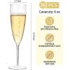 imageWDF 36PCS Clear Champagne Flutes Plastic  6 OZ Clear Disposable Champagne Flutes Party Supplies for WeddingBirthdayPartiesClear