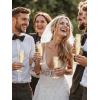imageWDF 36PCS Clear Champagne Flutes Plastic  6 OZ Clear Disposable Champagne Flutes Party Supplies for WeddingBirthdayPartiesGold