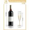 imageWDF 36PCS Clear Champagne Flutes Plastic  6 OZ Clear Disposable Champagne Flutes Party Supplies for WeddingBirthdayPartiesGold