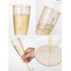 imageWDF 36PCS Clear Champagne Flutes Plastic  6 OZ Clear Disposable Champagne Flutes Party Supplies for WeddingBirthdayPartiesGold