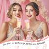 imageWDF 36PCS Clear Champagne Flutes Plastic  6 OZ Clear Disposable Champagne Flutes Party Supplies for WeddingBirthdayPartiesPink