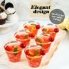 imageWDF 60 PACK Clear Plastic Cups 9 Oz Clear Disposable Cups For Party Holiday Gathering WeddingGold 200Count