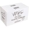 imageWDF 60 PACK Clear Plastic Cups 9 Oz Clear Disposable Cups For Party Holiday Gathering WeddingSilver Glitter 200Count