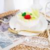 imageWDF 7oz Clear Dessert Cups Disposable  96 Pack Dessert Cups With Mini Gold Spoons Plastic Parfait Cups Medium to Large 48 Ice Cream Plastic Cups ampamp 48 Gold Tasting Spoons for Weddings ampamp PartyClear  7oz