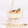 imageWDF 7oz Clear Dessert Cups Disposable  96 Pack Dessert Cups With Mini Gold Spoons Plastic Parfait Cups Medium to Large 48 Ice Cream Plastic Cups ampamp 48 Gold Tasting Spoons for Weddings ampamp PartyGold  7oz