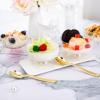 imageWDF 7oz Clear Dessert Cups Disposable  96 Pack Dessert Cups With Mini Gold Spoons Plastic Parfait Cups Medium to Large 48 Ice Cream Plastic Cups ampamp 48 Gold Tasting Spoons for Weddings ampamp PartyClear  7oz