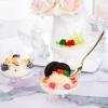 imageWDF 7oz Clear Dessert Cups Disposable  96 Pack Dessert Cups With Mini Gold Spoons Plastic Parfait Cups Medium to Large 48 Ice Cream Plastic Cups ampamp 48 Gold Tasting Spoons for Weddings ampamp PartyClear  7oz