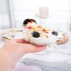 imageWDF 7oz Clear Dessert Cups Disposable  96 Pack Dessert Cups With Mini Gold Spoons Plastic Parfait Cups Medium to Large 48 Ice Cream Plastic Cups ampamp 48 Gold Tasting Spoons for Weddings ampamp PartyClear  7oz
