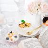 imageWDF 7oz Clear Dessert Cups Disposable  96 Pack Dessert Cups With Mini Gold Spoons Plastic Parfait Cups Medium to Large 48 Ice Cream Plastic Cups ampamp 48 Gold Tasting Spoons for Weddings ampamp PartyClear  7oz