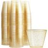 imageWDF 200 Pack Colorful Plastic Cups Disposable  include 50 Pink Blue Green Yellow Colorful Plastic Cups For Party Baby Shower WeddingGold Glitter 200Count