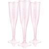 imageWDF 36 Pack Pink Glitter Plastic Champagne Flutes  7OZ Disposable Pink Glasses Glitter Champagne Flutes Plastic for Party ampamp WeddingPink