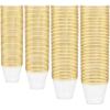 imageWDF 60 PACK Clear Plastic Cups 9 Oz Clear Disposable Cups For Party Holiday Gathering WeddingGold 200Count