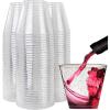imageWDF 60 PACK Clear Plastic Cups 9 Oz Clear Disposable Cups For Party Holiday Gathering WeddingSilver Glitter 200Count