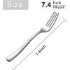 imageWDF 100 Pack Gold Plastic Spoons Disposable  Durable Heavy Duty 69 Inch Gold Spoons Heat Resistant Modern Disposable Spoons Perfect for Parties Wedding BanquetsSilver Forks