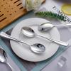 imageWDF 100 Pack Gold Plastic Spoons Disposable  Durable Heavy Duty 69 Inch Gold Spoons Heat Resistant Modern Disposable Spoons Perfect for Parties Wedding BanquetsSilver Spoons