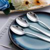 imageWDF 100 Pack Gold Plastic Spoons Disposable  Durable Heavy Duty 69 Inch Gold Spoons Heat Resistant Modern Disposable Spoons Perfect for Parties Wedding BanquetsSilver Spoons