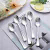 imageWDF 100 Pack Gold Plastic Spoons Disposable  Durable Heavy Duty 69 Inch Gold Spoons Heat Resistant Modern Disposable Spoons Perfect for Parties Wedding BanquetsSilver Spoons