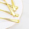 imageWDF 100 Pack Gold Plastic Spoons Disposable  Durable Heavy Duty 69 Inch Gold Spoons Heat Resistant Modern Disposable Spoons Perfect for Parties Wedding BanquetsGold Spoons