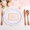 imageWDF 120 Pieces Heavy Duty Pink Plastic Silverware  Pink Plastic Cutlery Set  Disposable Pink Utensils  Disposable Flatware Includes 40 Forks 40 Spoons 40 Knives for Party WeddingRose Gold