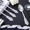 imageWDF 120 Pieces Heavy Duty Pink Plastic Silverware  Pink Plastic Cutlery Set  Disposable Pink Utensils  Disposable Flatware Includes 40 Forks 40 Spoons 40 Knives for Party WeddingArgent