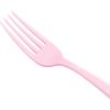 imageWDF 120 Pieces Heavy Duty Pink Plastic Silverware  Pink Plastic Cutlery Set  Disposable Pink Utensils  Disposable Flatware Includes 40 Forks 40 Spoons 40 Knives for Party WeddingPink