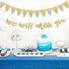 imageWDF 16Pack Green and Gold Plastic Tablecloths and Runners 54 x 108 Inch Gold Dot Rectangle for PartiesWeddingSt Patricks DayBlue Gold  16pack
