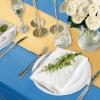 imageWDF 16Pack Green and Gold Plastic Tablecloths and Runners 54 x 108 Inch Gold Dot Rectangle for PartiesWeddingSt Patricks DayBlue Gold  16pack
