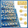 imageWDF 16Pack Green and Gold Plastic Tablecloths and Runners 54 x 108 Inch Gold Dot Rectangle for PartiesWeddingSt Patricks DayBlue Gold  16pack