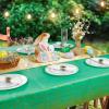 imageWDF 16Pack Green and Gold Plastic Tablecloths and Runners 54 x 108 Inch Gold Dot Rectangle for PartiesWeddingSt Patricks DayGreen White  16pack