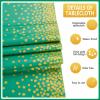 imageWDF 16Pack Green and Gold Plastic Tablecloths and Runners 54 x 108 Inch Gold Dot Rectangle for PartiesWeddingSt Patricks DayGreen White  16pack