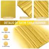 imageWDF 16Pack Green and Gold Plastic Tablecloths and Runners 54 x 108 Inch Gold Dot Rectangle for PartiesWeddingSt Patricks DayGreen White  16pack