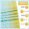 imageWDF 16Pack Green and Gold Plastic Tablecloths and Runners 54 x 108 Inch Gold Dot Rectangle for PartiesWeddingSt Patricks DayLight Blue Gold  16pack